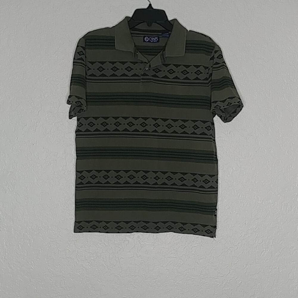 Chaps Est. 1978 Short Sleeve Polo Shirt Size S Southwestern Aztec Western